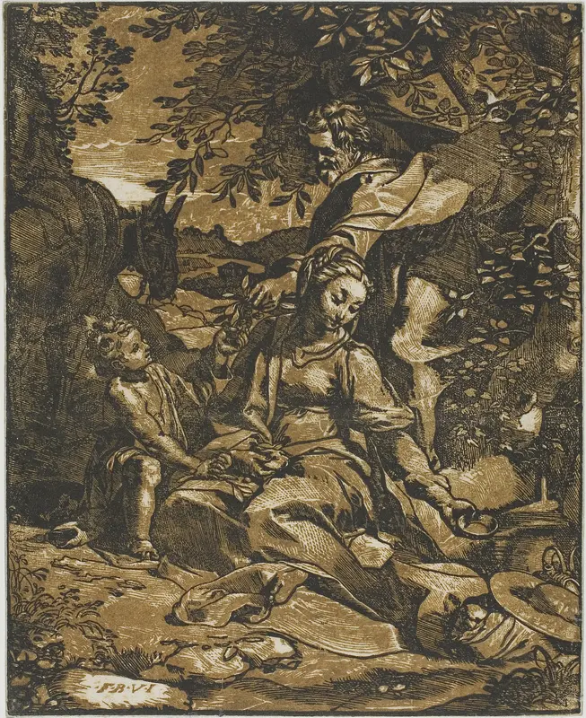 Rest on the Flight into Egypt Wall Art by Federico Barocci - High-Resolution Digital Print