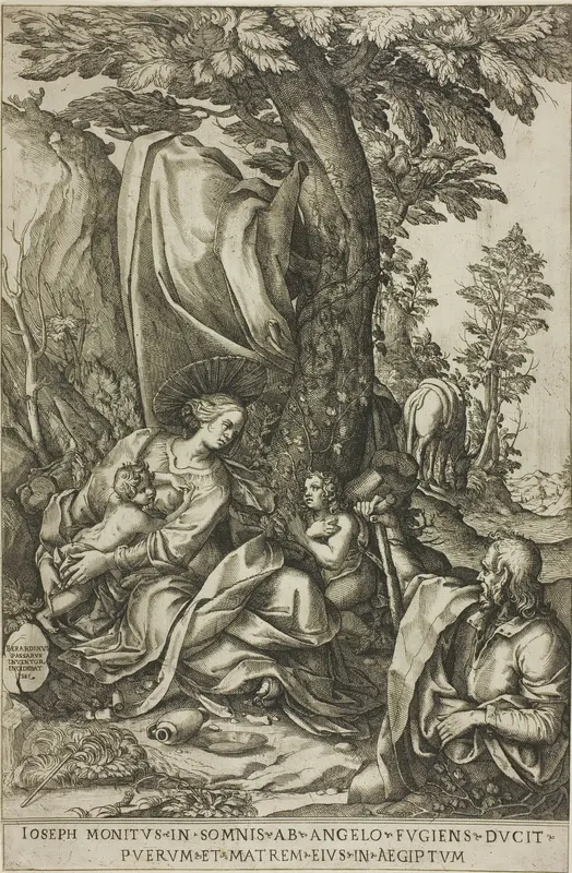 Rest on the Flight into Egypt Wall Art by Bernardino Passeri - High-Resolution Digital Print