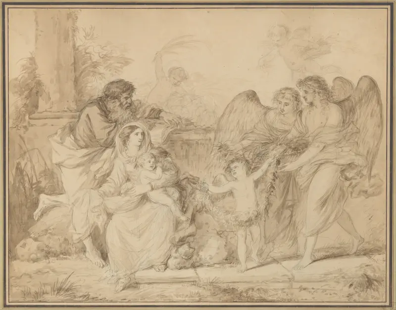 Rest on the Flight into Egypt Wall Art by Jean Jacques Lagrenée - High-Resolution Digital Print