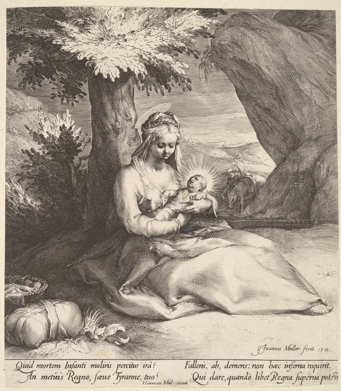 Rest on the Flight into Egypt Wall Art by Jan Muller - High-Resolution Digital Print