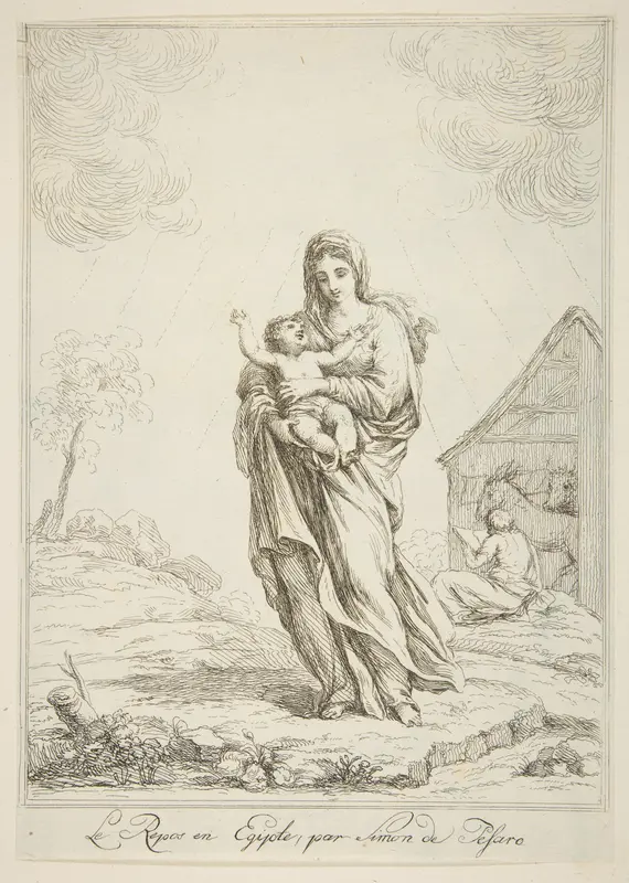 Rest on the flight into Egypt Wall Art by Anonymous, French, 18th century - High-Resolution Digital Print