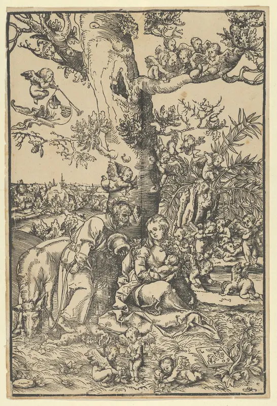 Rest on the Flight into Egypt Wall Art by Lucas Cranach the Elder - High-Resolution Digital Print