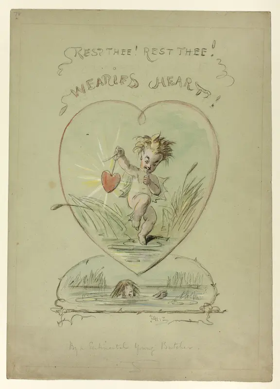 Rest Thee! Rest Thee! Wearied Heart! Wall Art by Hablot Knight Browne - High-Resolution Digital Print