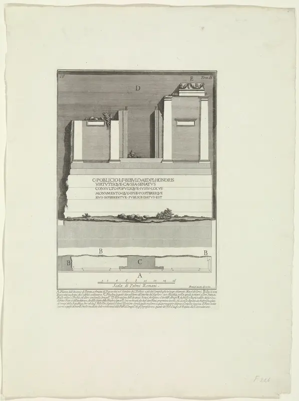 Restanten van de graftombe van C. Publicius Bibulus te Rome Wall Art by Unknown - High-Resolution Digital Print