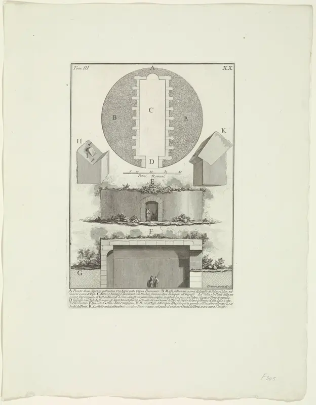 Restanten van een graftombe aan de Via Appia Antica Wall Art by Unknown - High-Resolution Digital Print