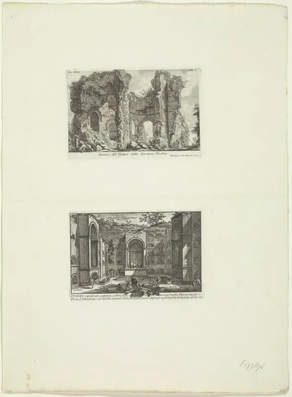 Restanten van een tempel en graftombe bij Vigna Casali Wall Art by Unknown - High-Resolution Digital Print