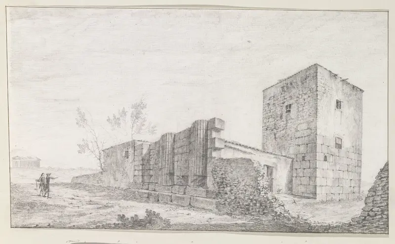 Resten van Esculaap tempel (Tempio di Esculapio) buiten muren van het oude Agrigento Wall Art by Louis Mayer - High-Resolution Digital Print