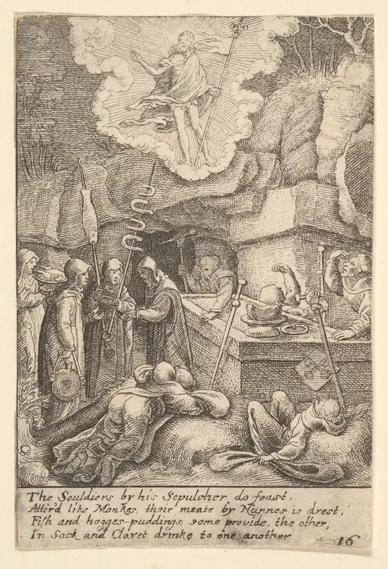 Resurrection Wall Art by Wenceslaus Hollar - High-Resolution Digital Print