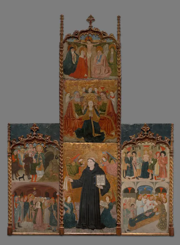Retable of Saints Athanasius, Blaise, and Agatha Wall Art by Master of Riglos - High-Resolution Digital Print