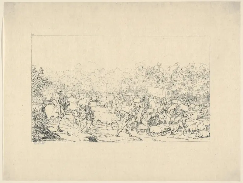Return of a Raiding Party from Pennsylvania (from Confederate War Etchings) Wall Art by Adalbert John Volck - High-Resolution Digital Print