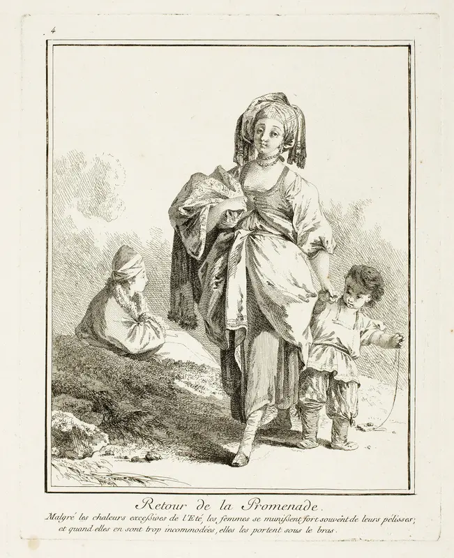 Return Walk, plate four from Suite de Divers Habillements de Peuples du Nord
