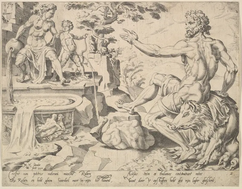 Reuben [Genesis 49:3-4], from "The Twelve Patriarchs" Wall Art by Maarten van Heemskerck - High-Resolution Digital Print