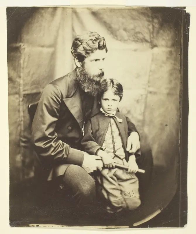 Rev. James Langton Clark and son Charles (Robin) Wall Art by Lewis Carroll - High-Resolution Digital Print
