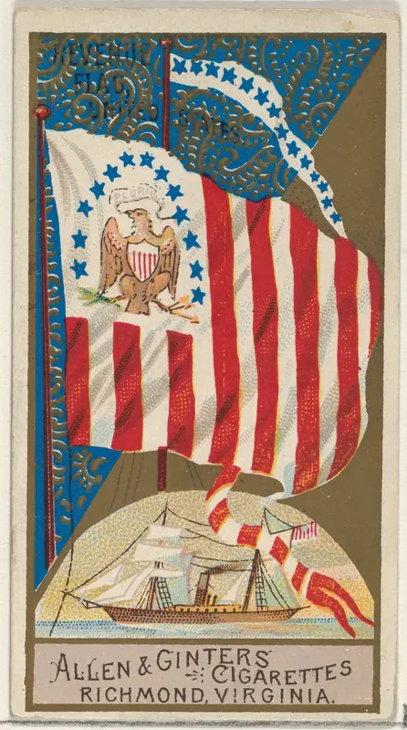 Revenue Flag, United States, from the Naval Flags series (N17) for Allen & Ginter Cigarettes Brands Wall Art by Allen & Ginter - High-Resolution Digital Print
