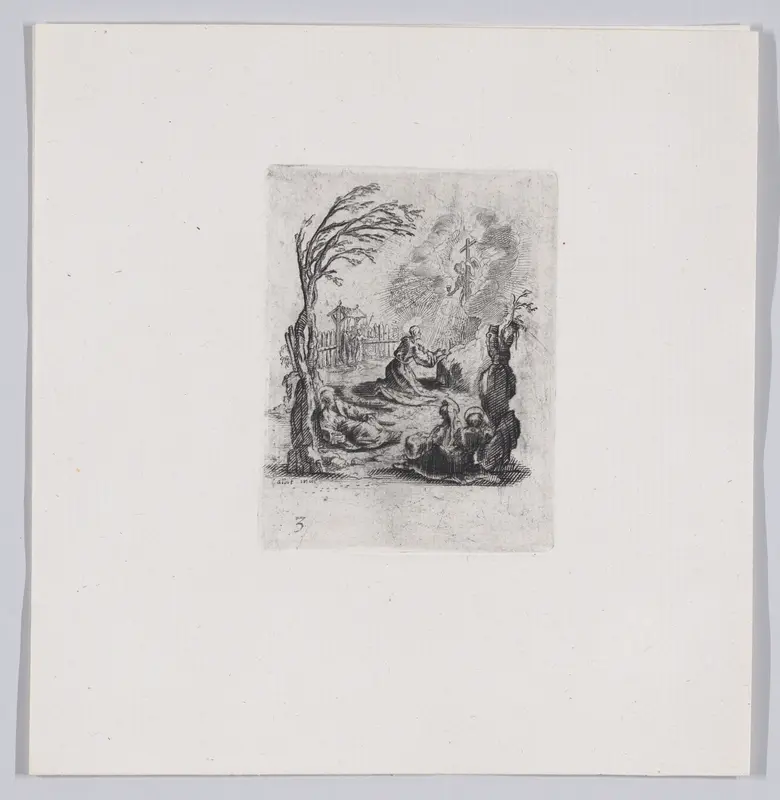 Reverse Copy of Jésus au Jardin des Oliviers (Jesus in the Garden of Olives), from La Petite Passion (The Little Passion) Wall Art by Anonymous - High-Resolution Digital Print