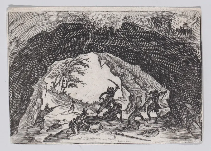 Reverse Copy of La Caverne de Brigands (The Cave of Thieves), from "Les Caprices" Wall Art by Anonymous - High-Resolution Digital Print