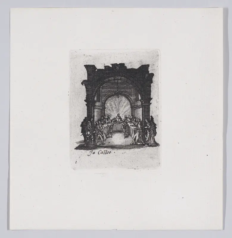 Reverse Copy of La Cène (The Last Supper), from La Petite Passion (The Little Passion) Wall Art by Anonymous - High-Resolution Digital Print