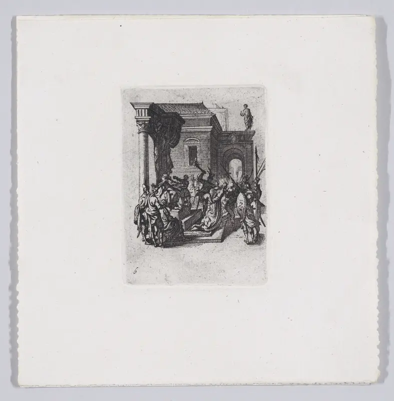 Reverse Copy of La Condamnation a Mort (Jesus Sentenced to Death), from La Petite Passion (The Little Passion) Wall Art by Anonymous - High-Resolution Digital Print