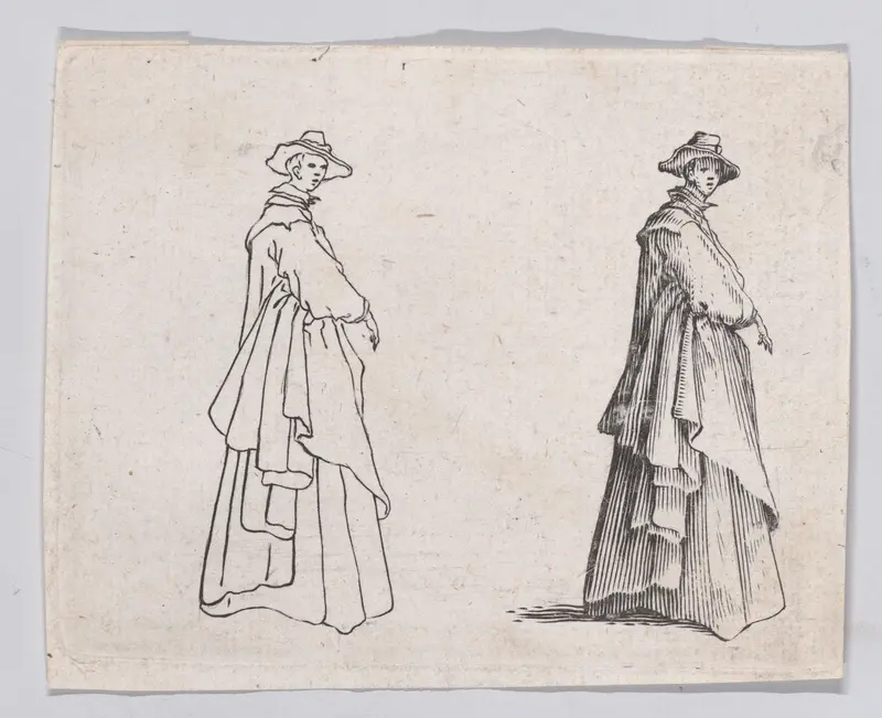 Reverse Copy of La Dame au Vêtement Ample (The Woman with the Ample Clothing), from "Les Caprices" Series A, The Florence Set Wall Art by Anonymous - High-Resolution Digital Print