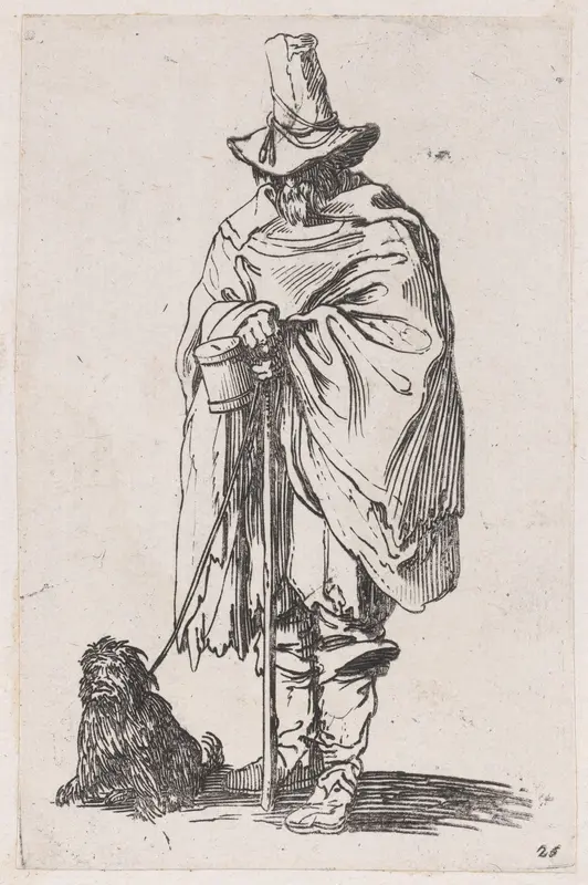 Reverse Copy of Le Gentilhomme au Manteau Bordé de Fourrures Tentant ses Mains Derrière le Dos (The Gentleman with a Fur Lined Coat Holding his Hands Behind his Back), from La Noblesse (The Nobility) Wall Art by Anonymous - High-Resolution Digital Print