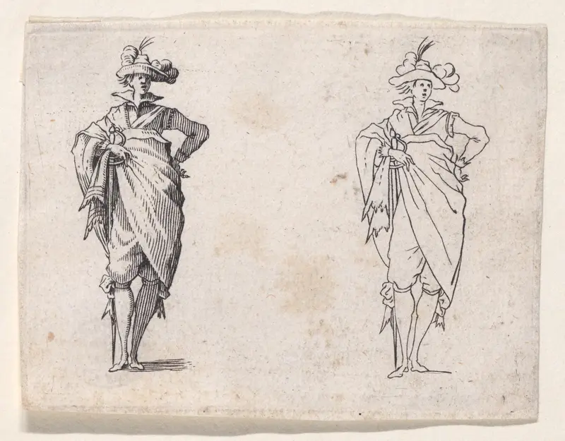 Reverse Copy of Le Gentilhomme de Face, La Main Droite sur la Hanche (Gentleman Facing Forward, His Right Hand on his Hip), from "Les Caprices" Series A, The Florence Set Wall Art by Anonymous - High-Resolution Digital Print