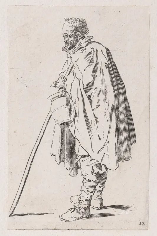 Reverse Copy of Le Mendiant au Couvet (The Beggar of Couvet), from Les Gueux suite appelée aussi Les Mendiants, Les Baroni, ou Les Barons (The Beggars, also called the Barons) Wall Art by Anonymous - High-Resolution Digital Print