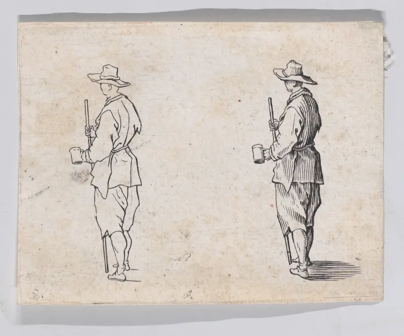 Reverse Copy of Le Paysan Tenant un Gobelet (The Peasant Holding a Cup), from "Les Caprices" Series A, The Florence Set Wall Art by Anonymous - High-Resolution Digital Print