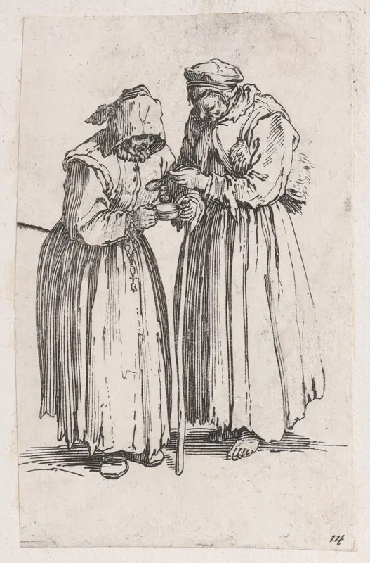 Reverse Copy of Les Deux Mendiantes (The Two Female Beggars), from Les Gueux suite appelée aussi Les Mendiants, Les Baroni, ou Les Barons (The Beggars, also called the Barons) Wall Art by Anonymous - High-Resolution Digital Print