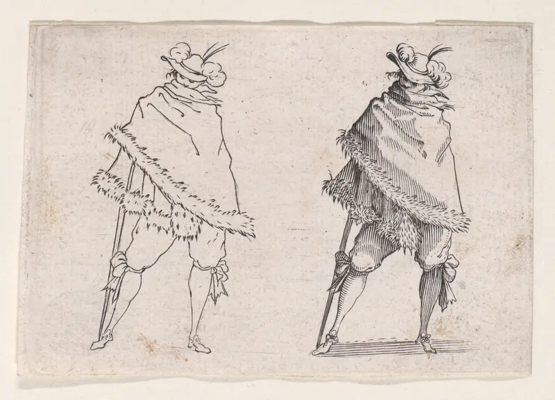 Reverse Copy of L'Homme Enroulé dans son Manteau (Man Wrapped in his Mantle), from "Les Caprices" Series A, The Florence Set Wall Art by Anonymous - High-Resolution Digital Print