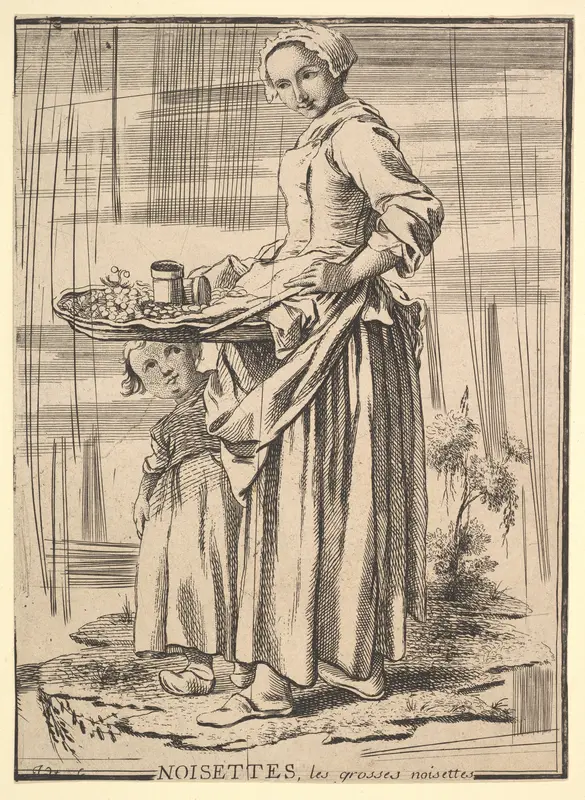 Reverse copy of Noisettes (Nutcrackers), from Les Cris de Paris (The Cries of Paris) Wall Art by Jacques Philippe Le Bas - High-Resolution Digital Print
