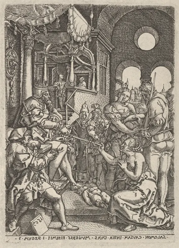 Reverse Copy of The Judgment of Solomon Wall Art by Heinrich Aldegrever - High-Resolution Digital Print