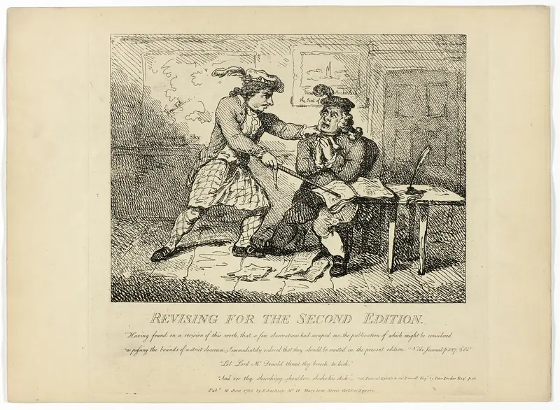 Revising for the Second Edition, from Boswell's Tour of the Hebrides Wall Art by Thomas Rowlandson - High-Resolution Digital Print