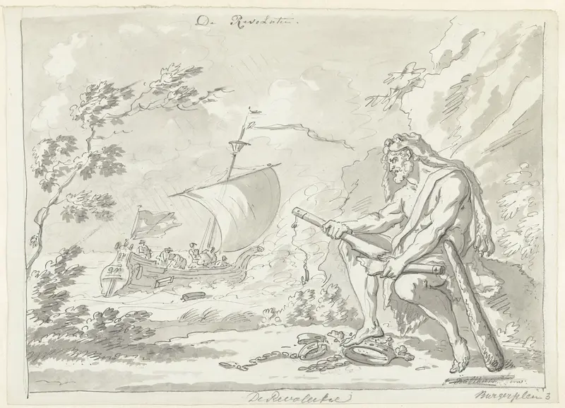 Revolutie: Hercules breekt het juk Wall Art by Unknown - High-Resolution Digital Print