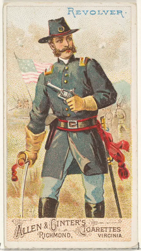 Revolver, from the Arms of All Nations series (N3) for Allen & Ginter Cigarettes Brands Wall Art by Allen & Ginter - High-Resolution Digital Print