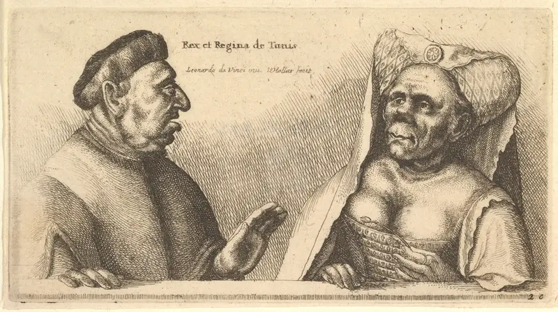 Rex et Regina de Tunis Wall Art by Wenceslaus Hollar - High-Resolution Digital Print