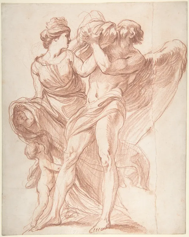 Rhea Outwitting Saturn Wall Art by Edme Bouchardon - High-Resolution Digital Print