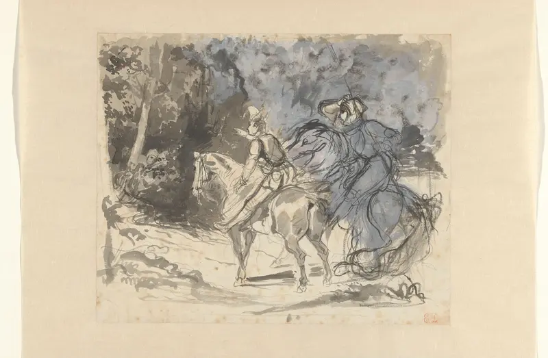 Richard en Wamba zien de mannen van Jan Zonder Land