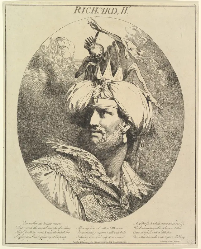 Richard II, from "Twelve Characters from Shakespeare" Wall Art by John Hamilton Mortimer - High-Resolution Digital Print