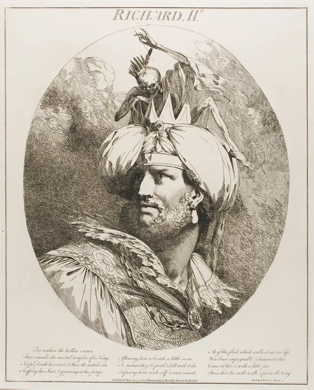 Richard II, from Twelve Characters from Shakespeare Wall Art by John Hamilton Mortimer - High-Resolution Digital Print