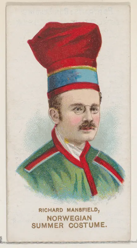 Richard Mansfield in Norwegian Summer Costume, from the set Actors and Actresses, First Series (N70) for Duke brand cigarettes Wall Art by W. Duke, Sons & Co. - High-Resolution Digital Print
