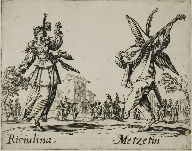 Riciulina - Metzetin, plate 8 from Balli di Sfessania