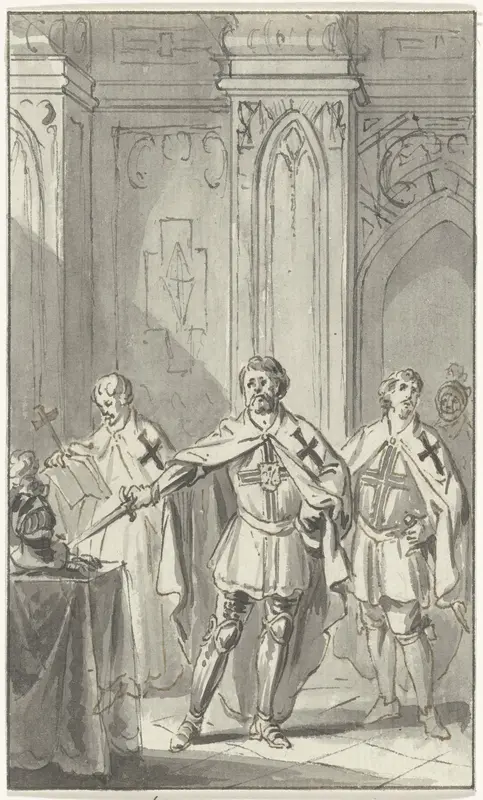 Ridders van het Duitse Kruis, 1180 Wall Art by Jacobus Buys - High-Resolution Digital Print