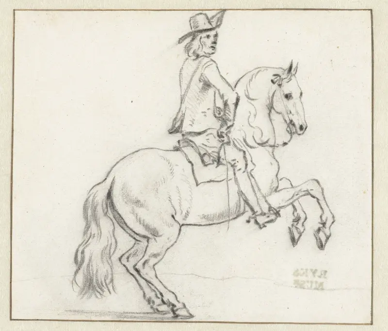 Rider on a Horse in Levade Wall Art by Unknown - High-Resolution Digital Print