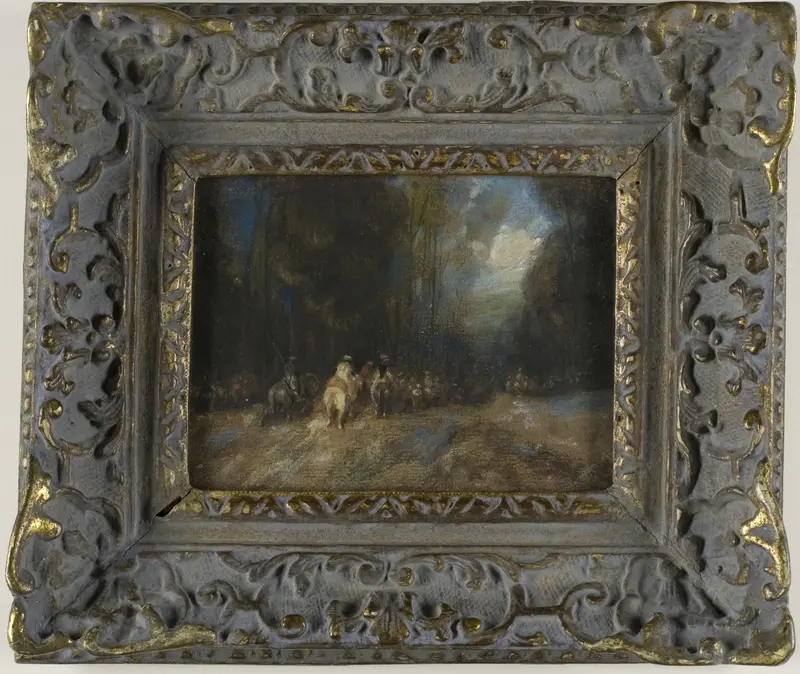 Riders on Horseback in Woods Wall Art by Unknown artist - High-Resolution Digital Print