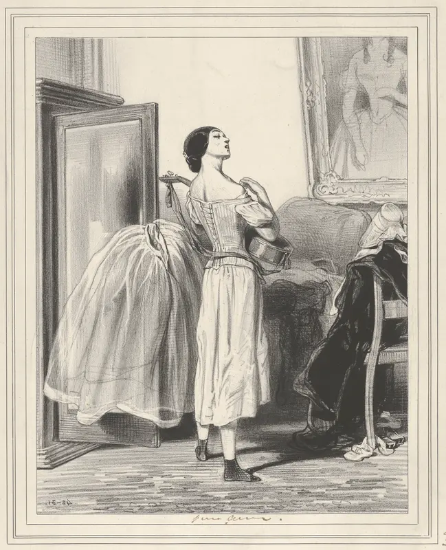 Rien n'est si joli que la fable, si triste que la vérité!, plate 30 from the suite Les Lorettes, published in "Le Charivari" Wall Art by Paul Gavarni [Chevalier] - High-Resolution Digital Print
