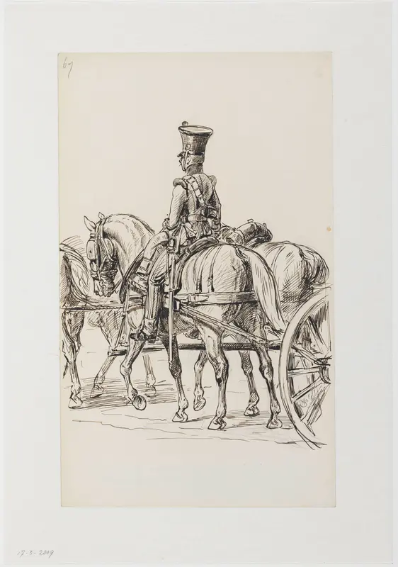 Rijdende artillerie in draf Wall Art by Willem Constantijn Staring - High-Resolution Digital Print
