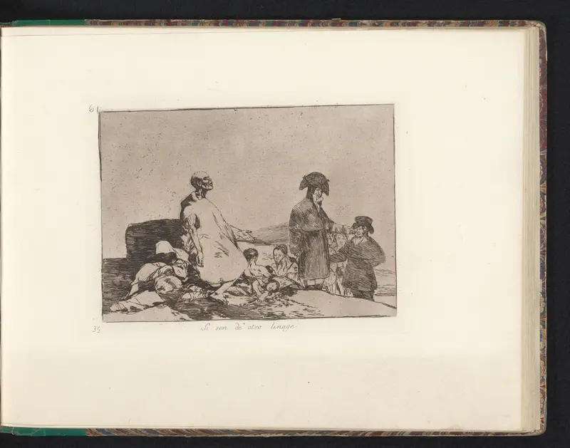 Rijk geklede figuren bij gewonden en doden Wall Art by Francisco de Goya - High-Resolution Digital Print