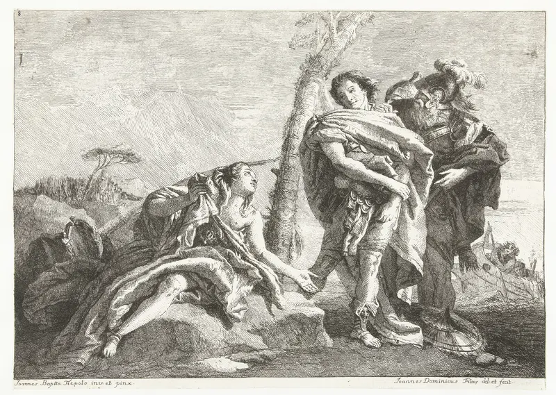 Rinaldo Abandons Armida Wall Art by Giovanni Domenico Tiepolo - High-Resolution Digital Print