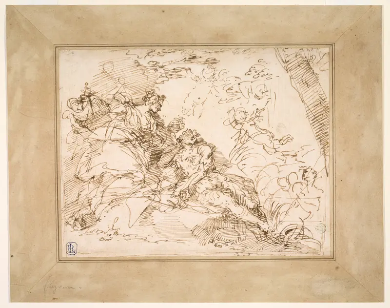 Rinaldo and Armida Wall Art by Donato Creti - High-Resolution Digital Print