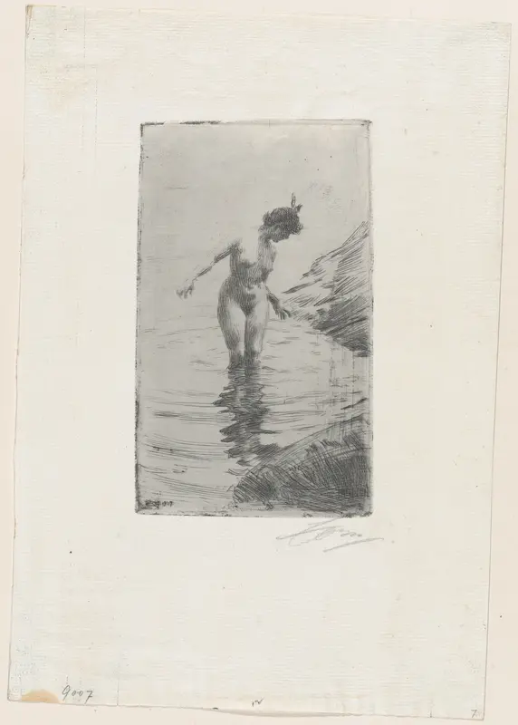 Rings of Water II (Cercles d'Eau II) Wall Art by Anders Zorn - High-Resolution Digital Print